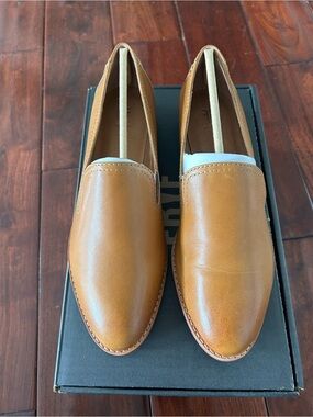 Frye Women's Cognac Leather Slip-On Loafers